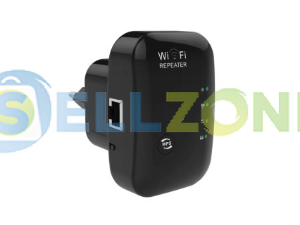 Ενισχυτής για κάλυψη internet WiFi Μαύρος επαναλήπτης με 4 φώτα – DD414